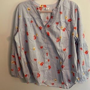 Striped Floral Women's Top